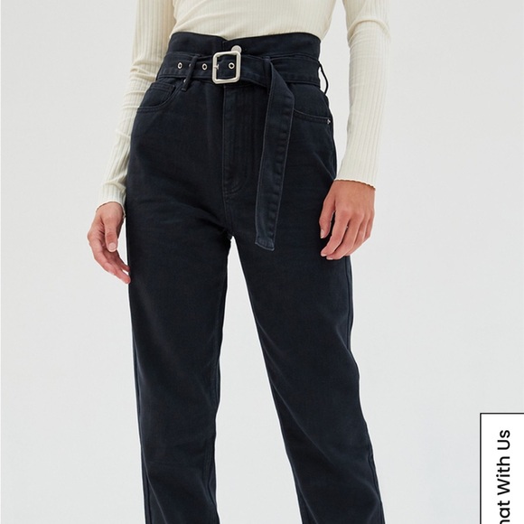 Pacsun Cinched Black Mom Jeans - Picture 2 of 7
